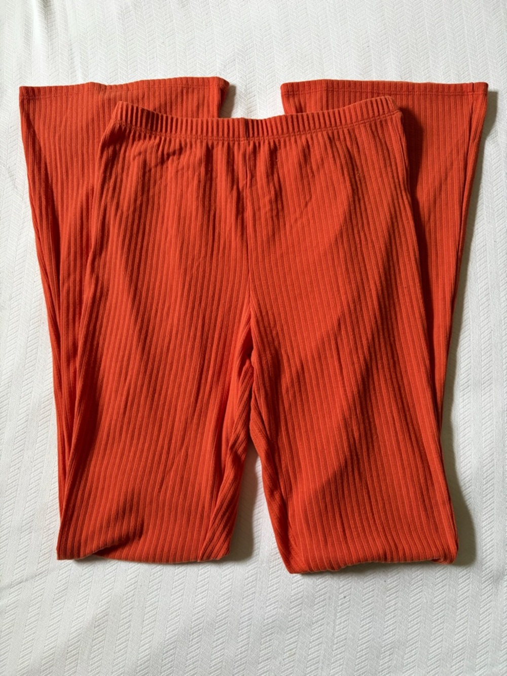 PacSun Ribbed Orange Flare Leggings